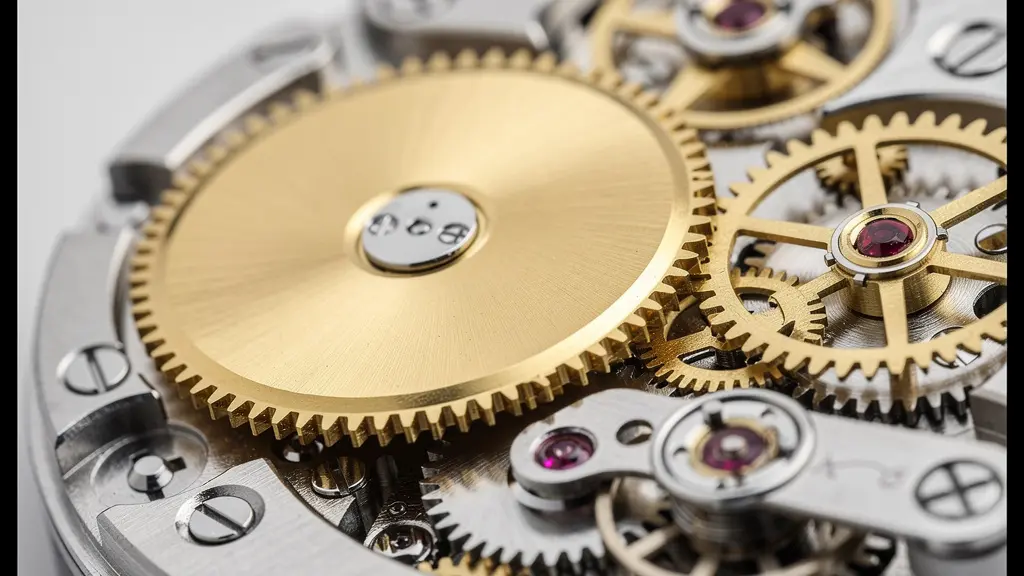 Mouvement mécanique automatique avec rotor visible à travers fond saphir